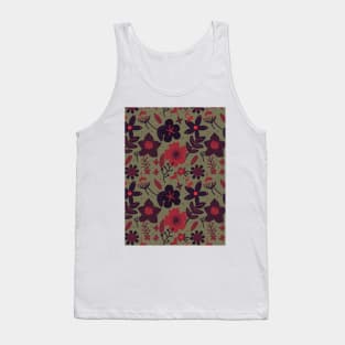 Flower Pattern E Type Tank Top